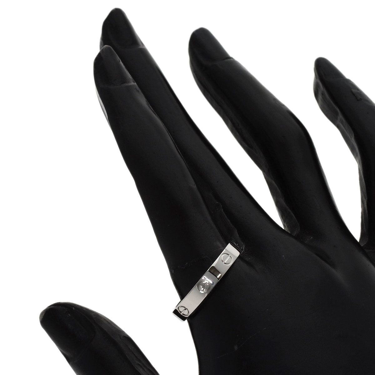 CARTIER mini love ring #61 Ring Platinum PT950 Ladies [Used]