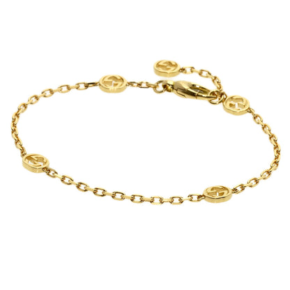 GUCCI Interlocking #16 Bracelet K18 Yellow Gold Ladies [Used]