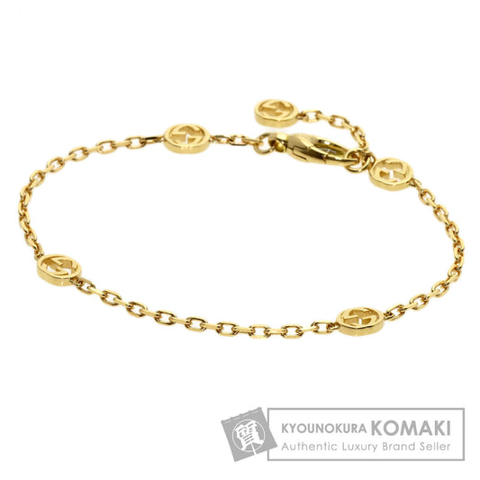 GUCCI Interlocking #16 Bracelet K18 Yellow Gold Ladies [Used]
