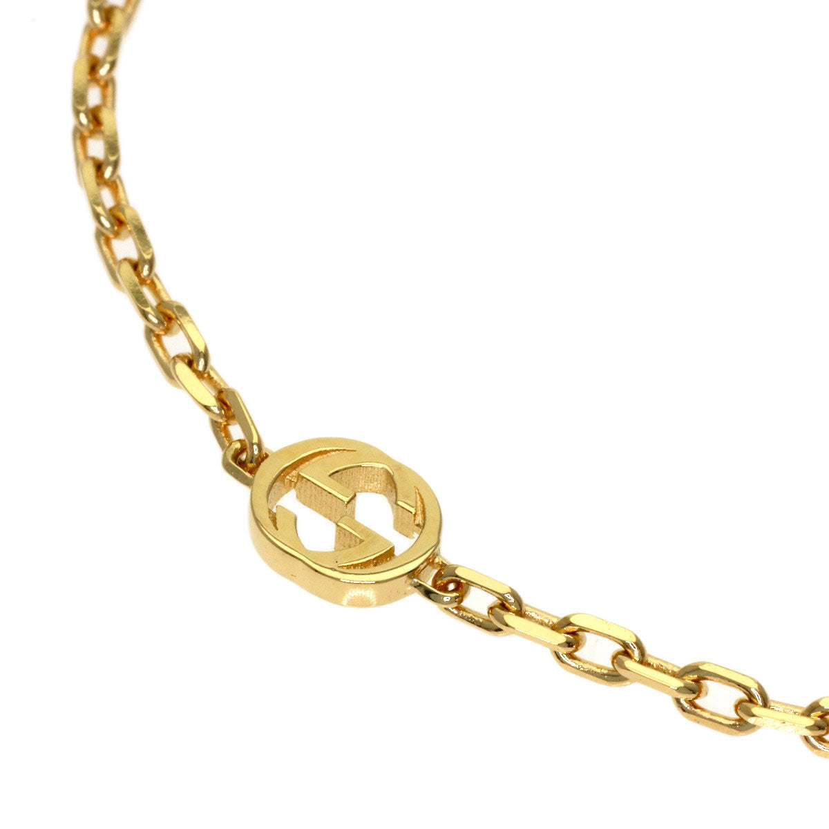 GUCCI Interlocking #16 Bracelet K18 Yellow Gold Ladies [Used]