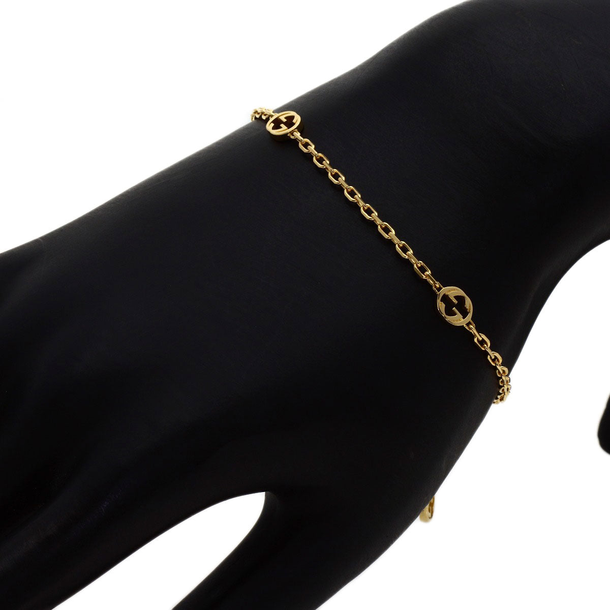 GUCCI Interlocking #16 Bracelet K18 Yellow Gold Ladies [Used]