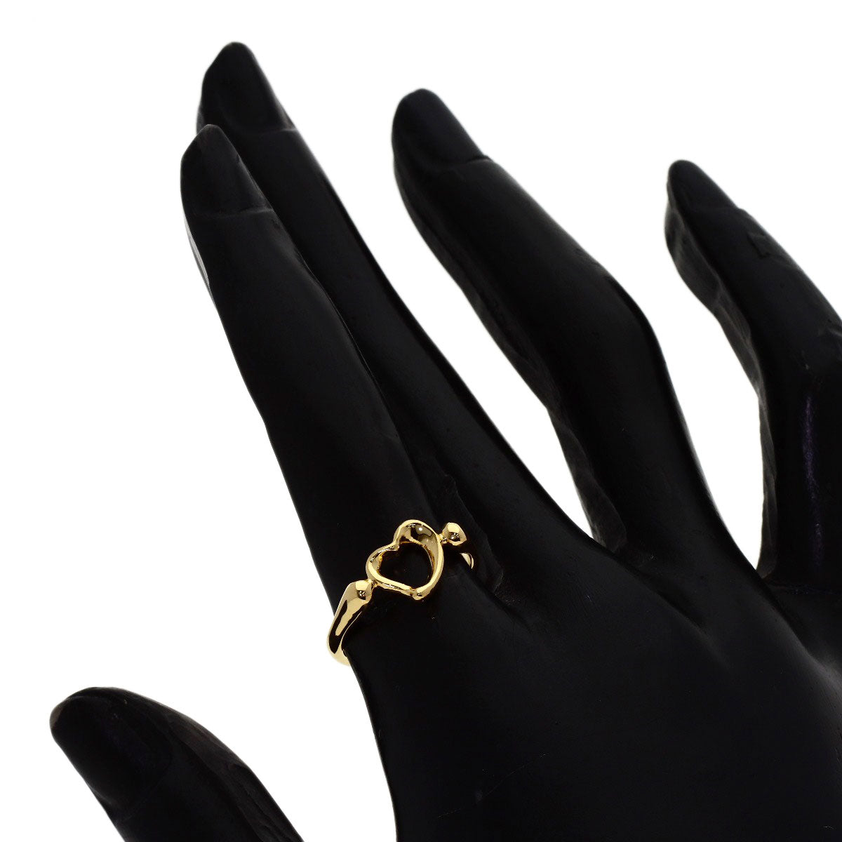 TIFFANY&Co. Open heart Ring K18 Yellow Gold Ladies [Used]