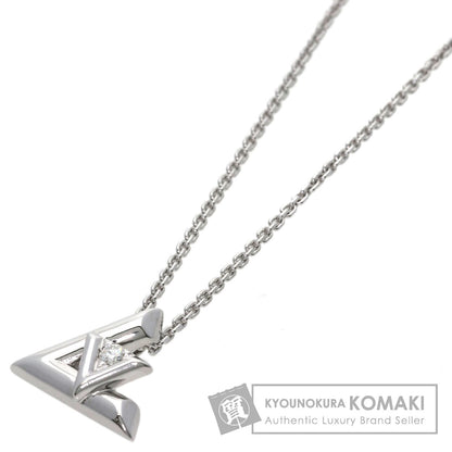 LOUIS VUITTON Volt One PM Diamond Necklace K18 White Gold Ladies [Used]