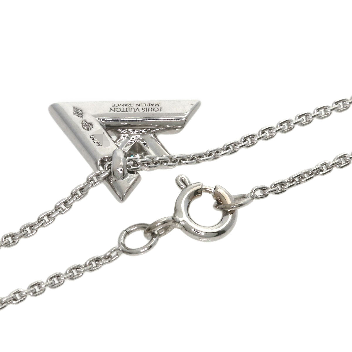 LOUIS VUITTON Volt One PM Diamond Necklace K18 White Gold Ladies [Used]