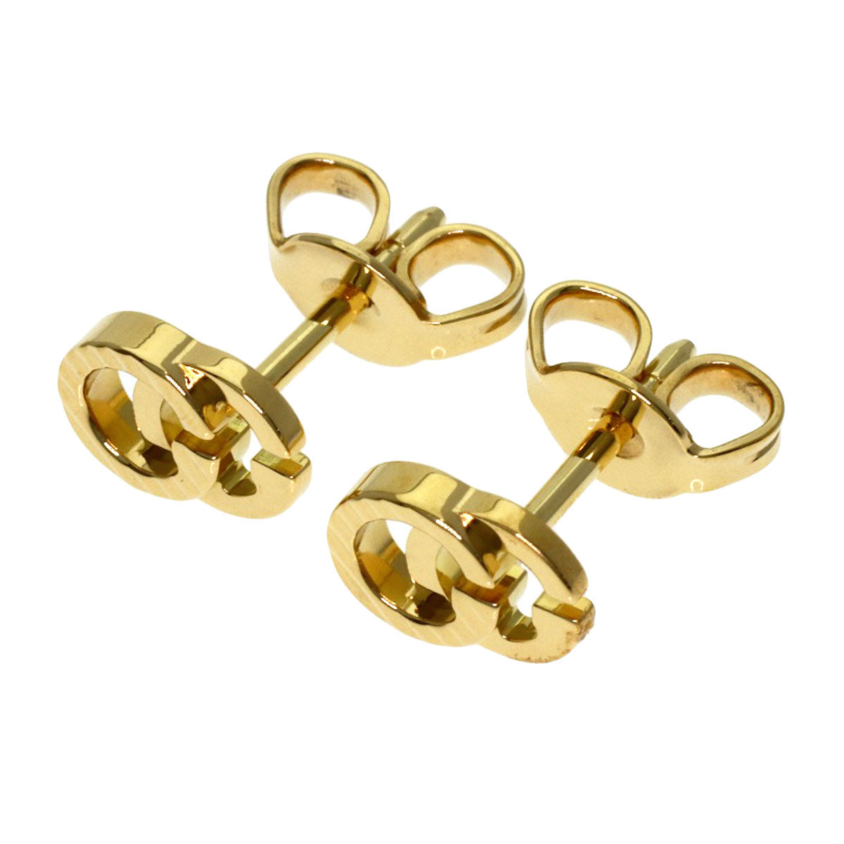 GUCCI GG running earring K18 Yellow Gold Ladies [Used]