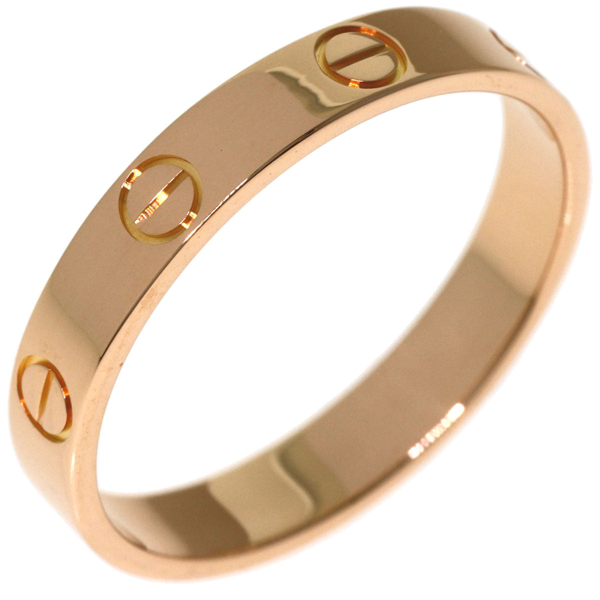CARTIER Mini love ring #58 Ring K18 Pink Gold Ladies [Used]
