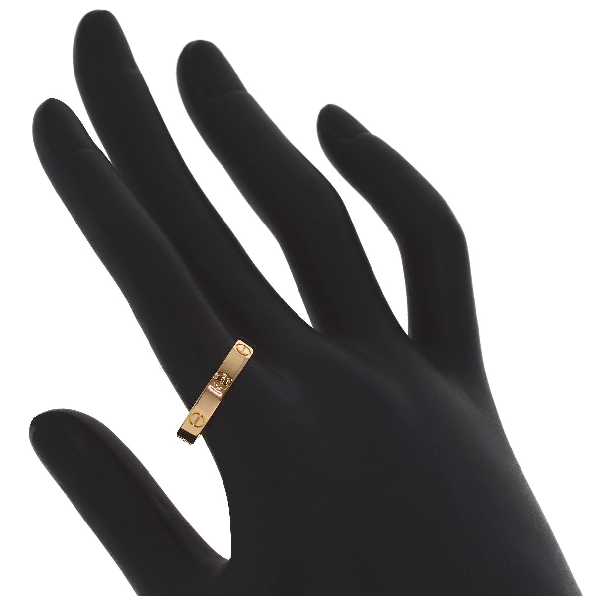 CARTIER Mini love ring #58 Ring K18 Pink Gold Ladies [Used]