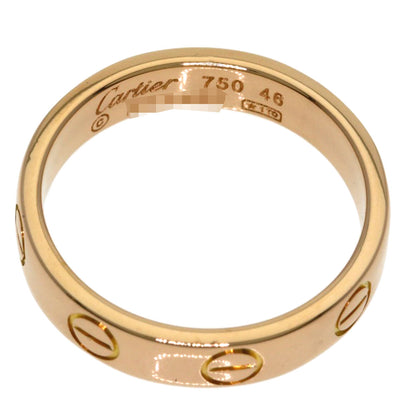 CARTIER Mini love ring #46 Ring K18 Pink Gold Ladies [Used]