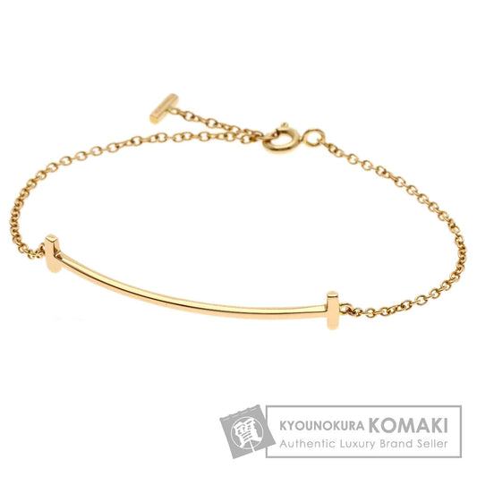 TIFFANY&Co. T smile small Bracelet K18 Pink Gold Ladies [Used]