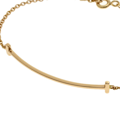 TIFFANY&Co. T smile small Bracelet K18 Pink Gold Ladies [Used]