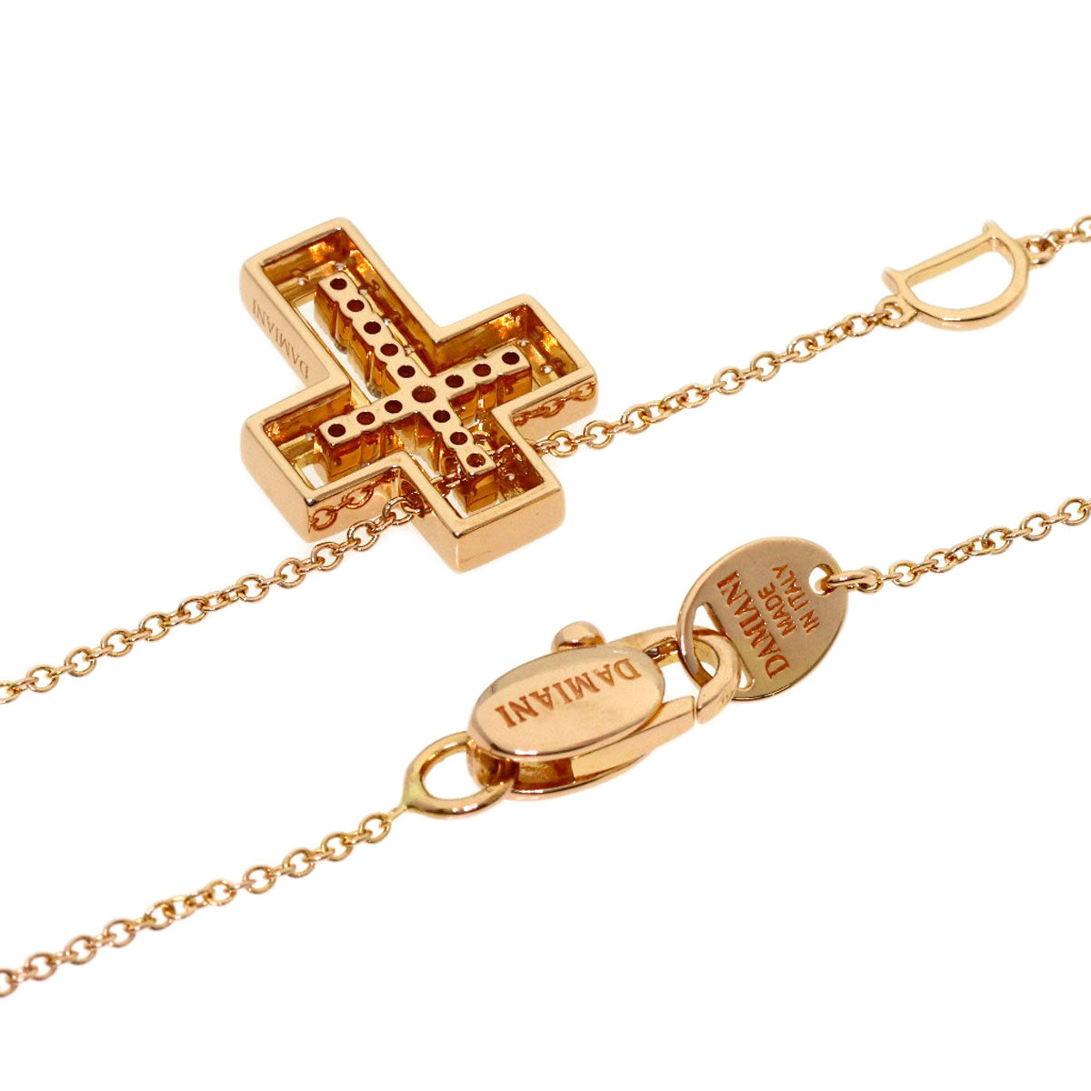 Damiani Belle Epoque XXS Diamond Necklace K18 Pink Gold Ladies [Used]