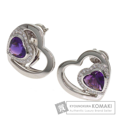 FRED Pretty Woman Amethyst Diamond Earring K18 White Gold Ladies [Used]