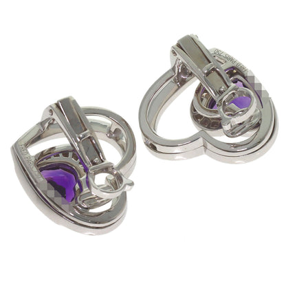 FRED Pretty Woman Amethyst Diamond Earring K18 White Gold Ladies [Used]