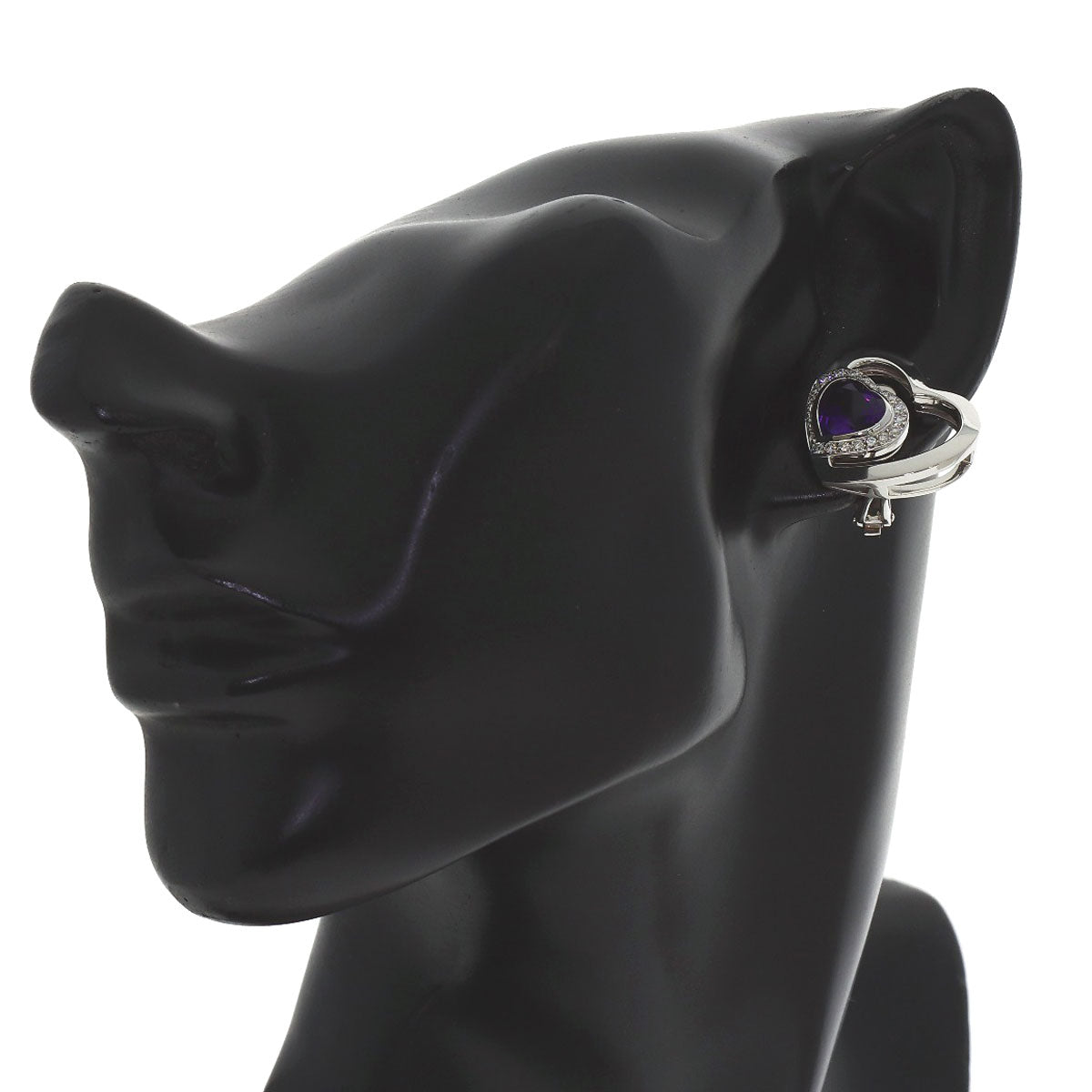 FRED Pretty Woman Amethyst Diamond Earring K18 White Gold Ladies [Used]