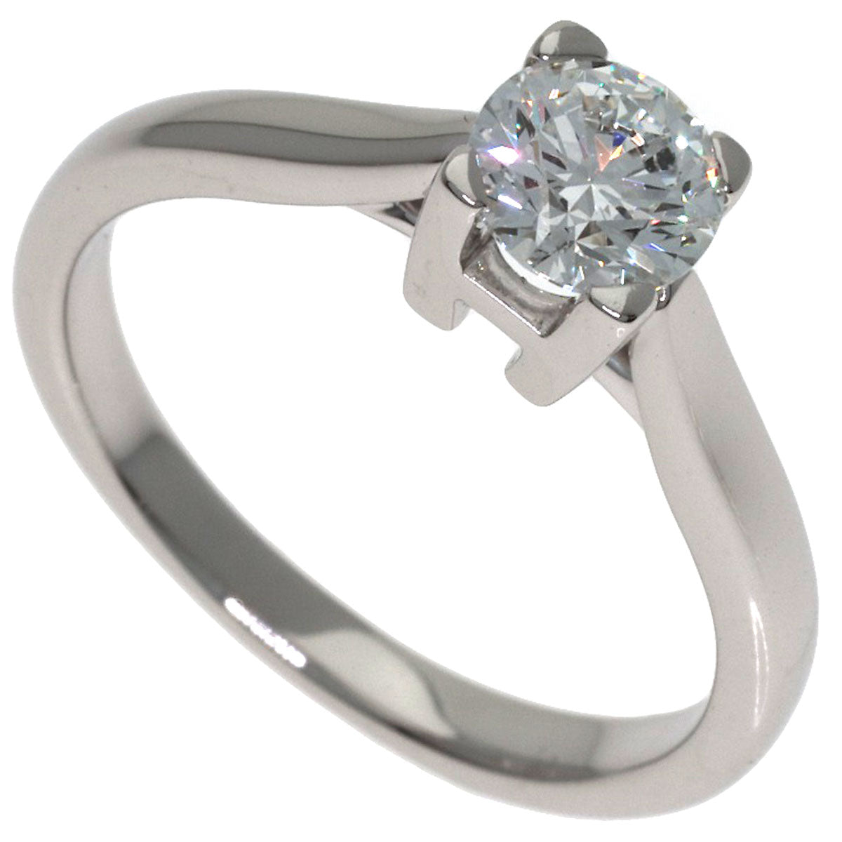 HARRY WINSTON HW Logo Diamond Ring Platinum PT950 Ladies [Used]
