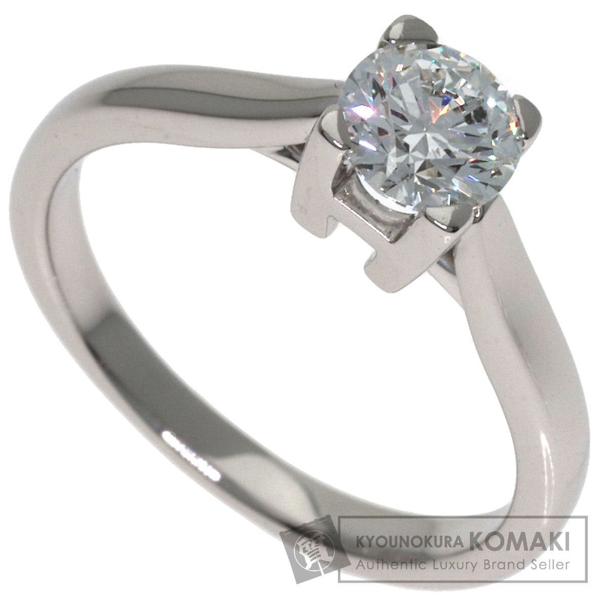 HARRY WINSTON HW Logo Diamond Ring Platinum PT950 Ladies [Used]