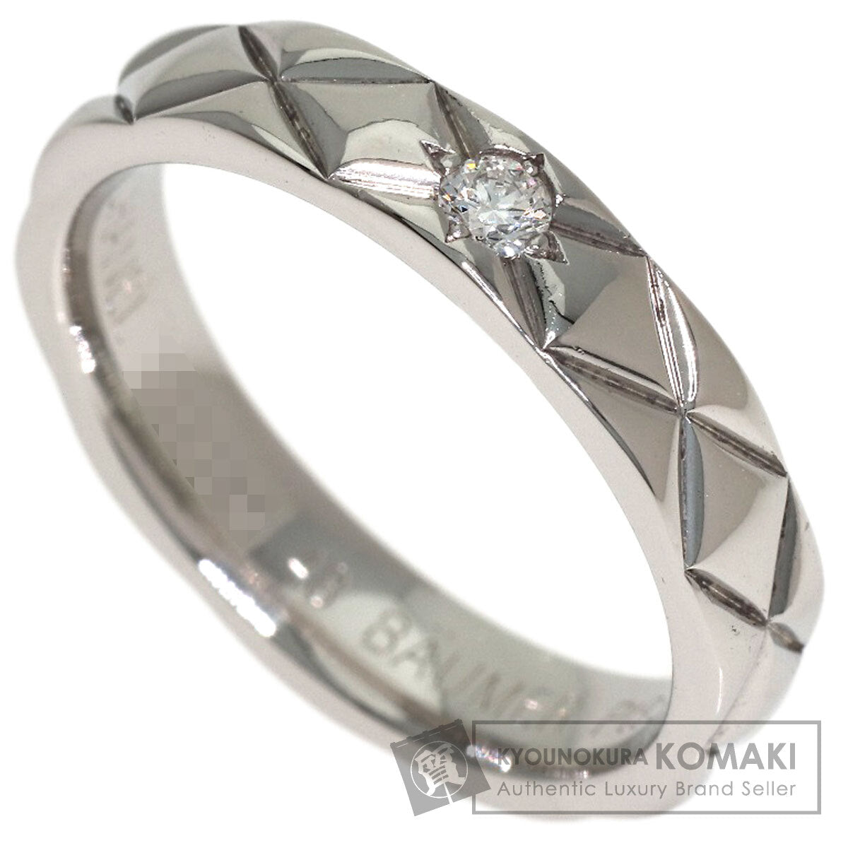 CHANEL Matelasse 1P Diamond #48 Ring Platinum PT950 Ladies [Used]