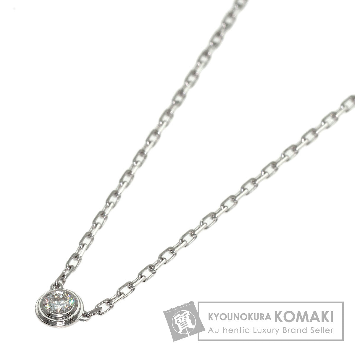 CARTIER Diamant Léger d'Amour SM Diamond Necklace K18 White Gold Ladies [Used]