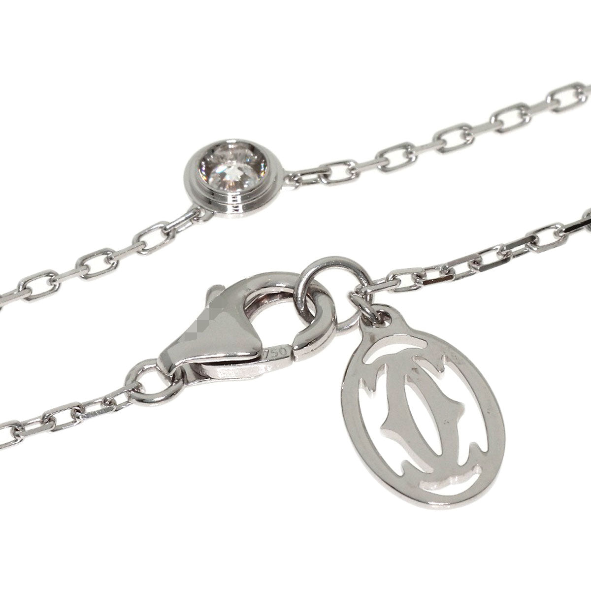 CARTIER Diamant Léger d'Amour SM Diamond Necklace K18 White Gold Ladies [Used]