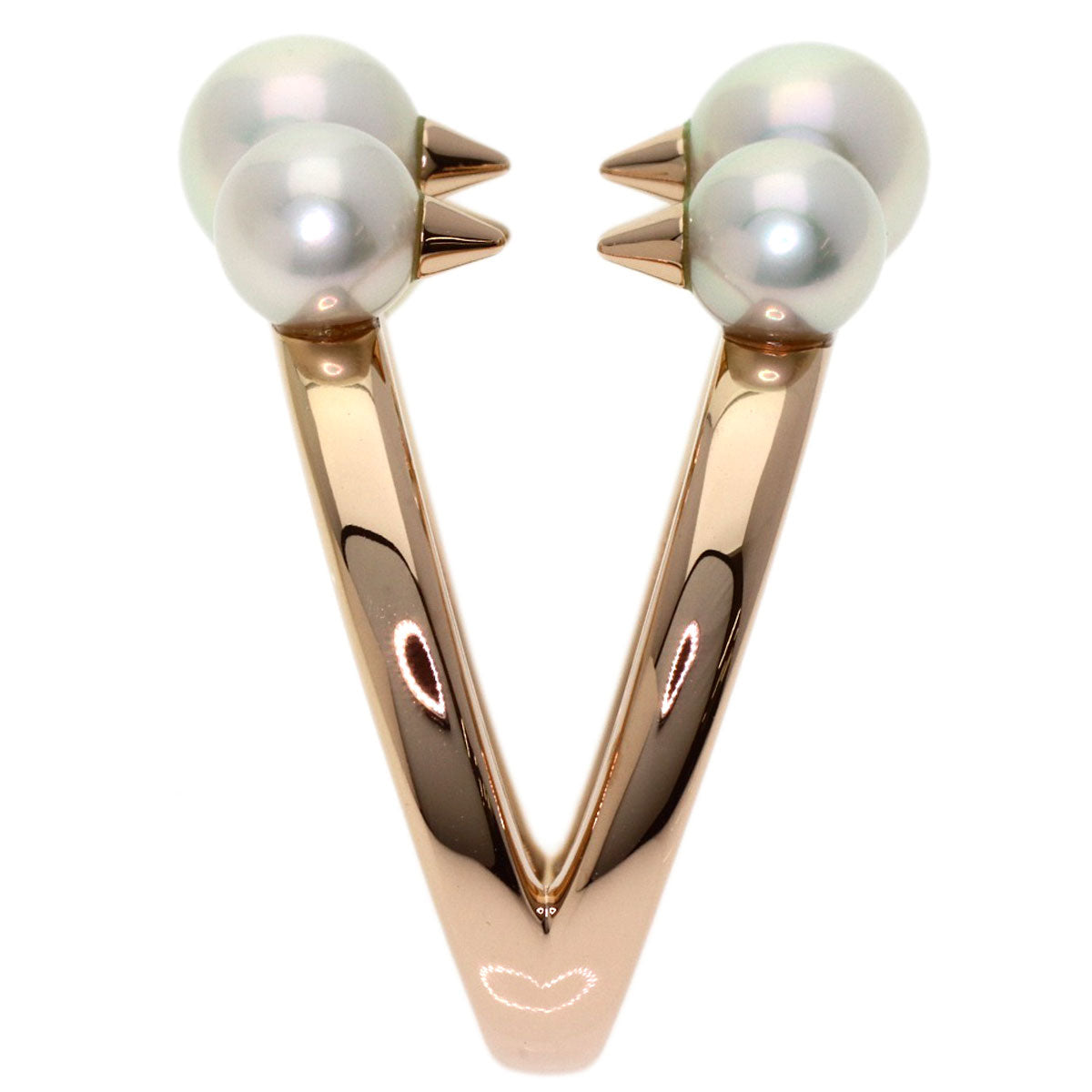 TASAKI Danger Signature Akoya Pearl Ring Sakura Gold Ladies [Used]