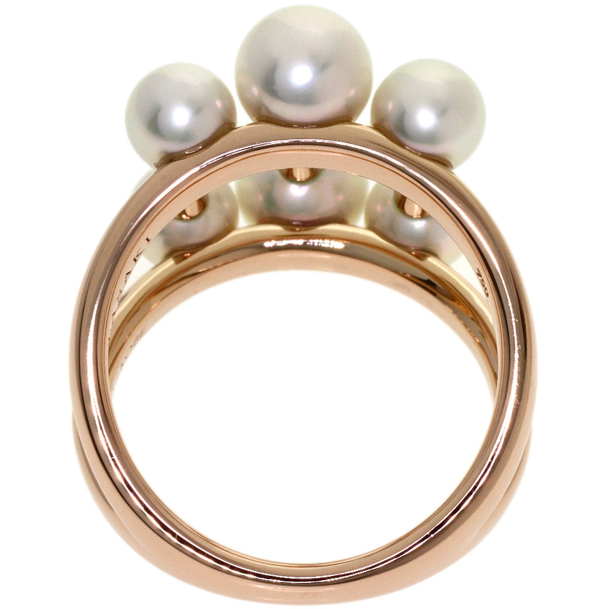 TASAKI Danger Signature Akoya Pearl Ring Sakura Gold Ladies [Used]