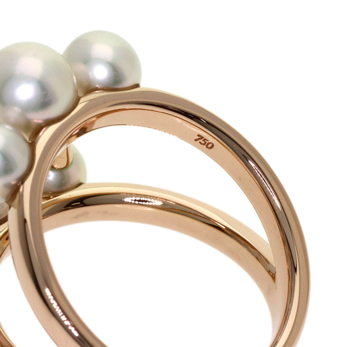 TASAKI Danger Signature Akoya Pearl Ring Sakura Gold Ladies [Used]