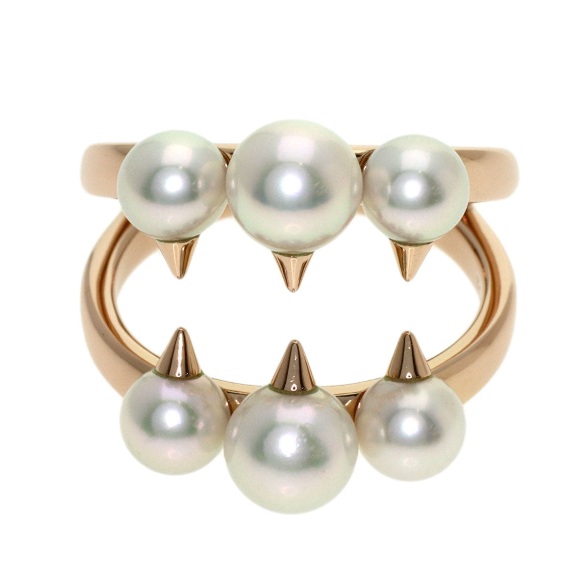 TASAKI Danger Signature Akoya Pearl Ring Sakura Gold Ladies [Used]