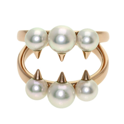 TASAKI Danger Signature Akoya Pearl Ring Sakura Gold Ladies [Used]