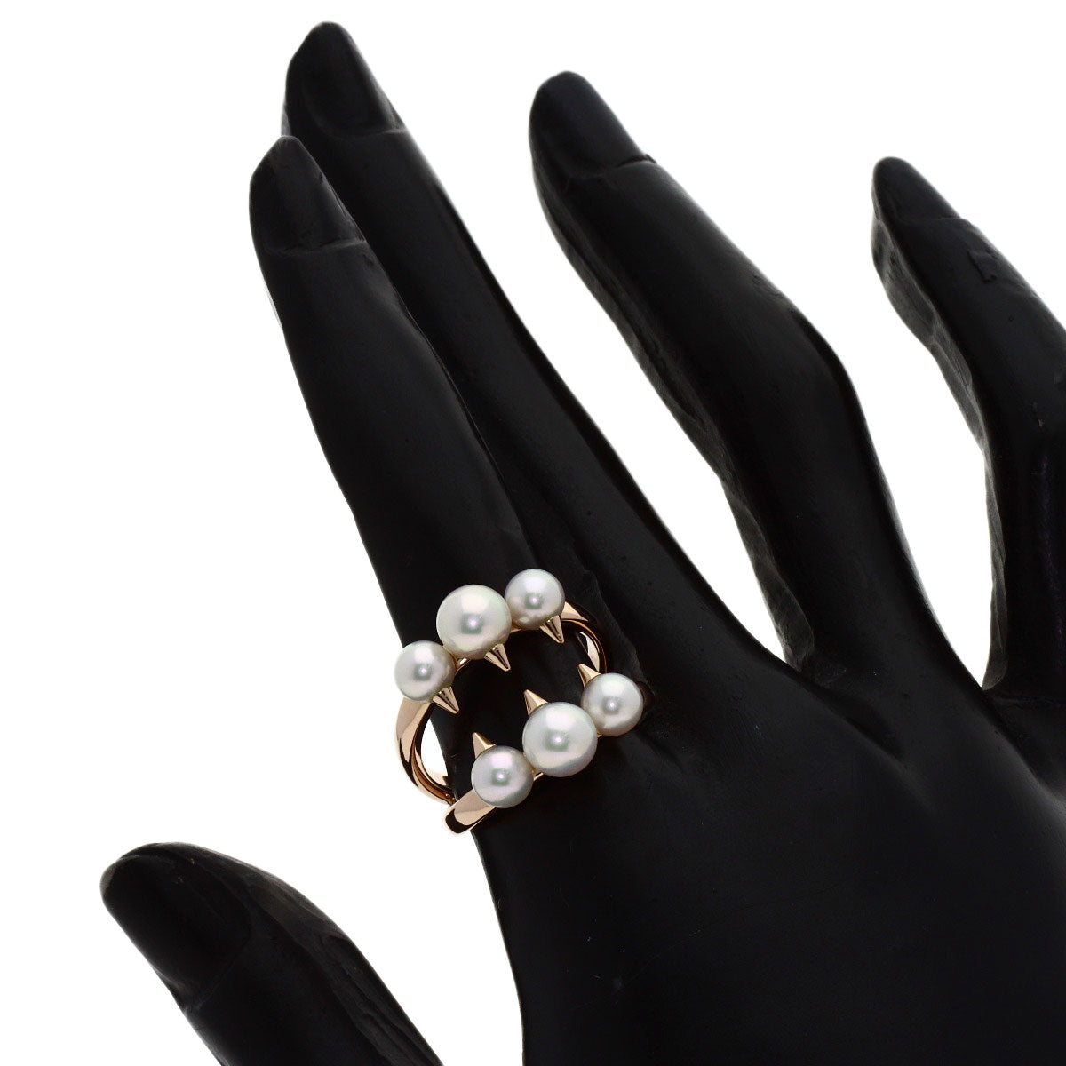 TASAKI Danger Signature Akoya Pearl Ring Sakura Gold Ladies [Used]