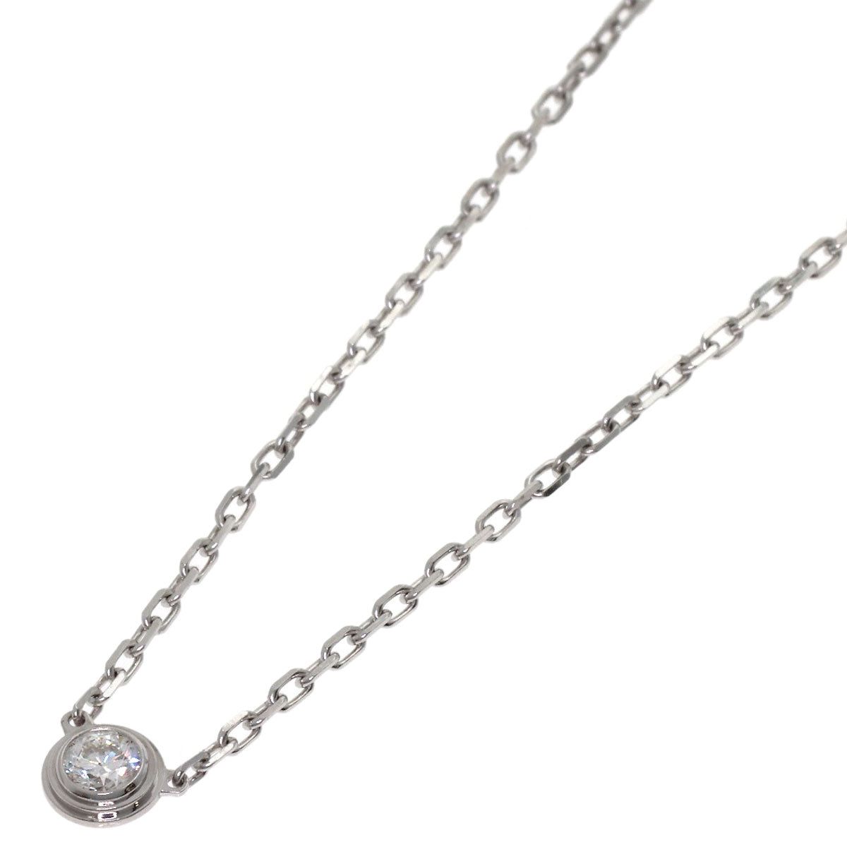 CARTIER Damour Diamantleger SM Diamond Necklace K18 White Gold Ladies [Used]