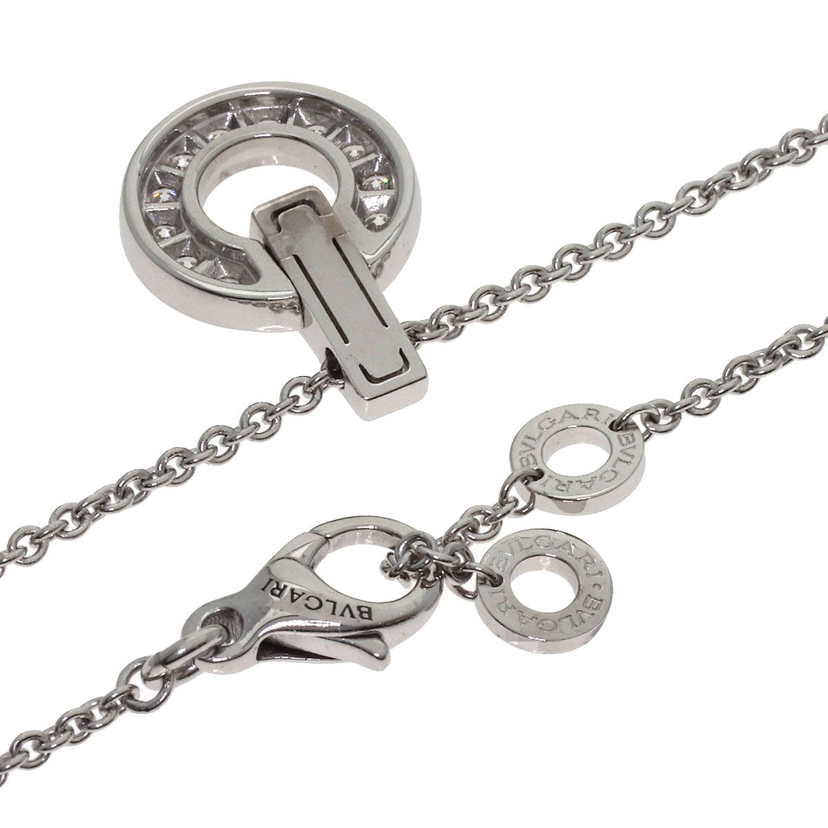 BVLGARI BVLGARI BVLGARI Diamond Necklace K18 White Gold Ladies [Used]