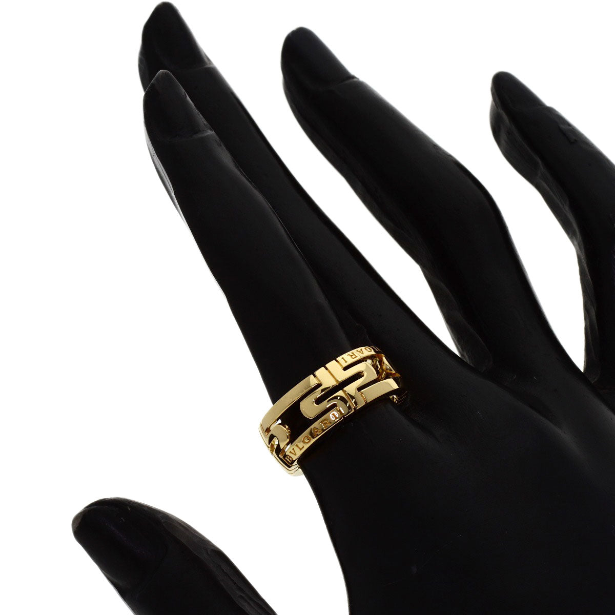 BVLGARI Parentesi Openwork #52 Ring K18 Yellow Gold Ladies [Used]