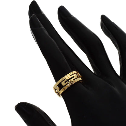 BVLGARI Parentesi Openwork #52 Ring K18 Yellow Gold Ladies [Used]