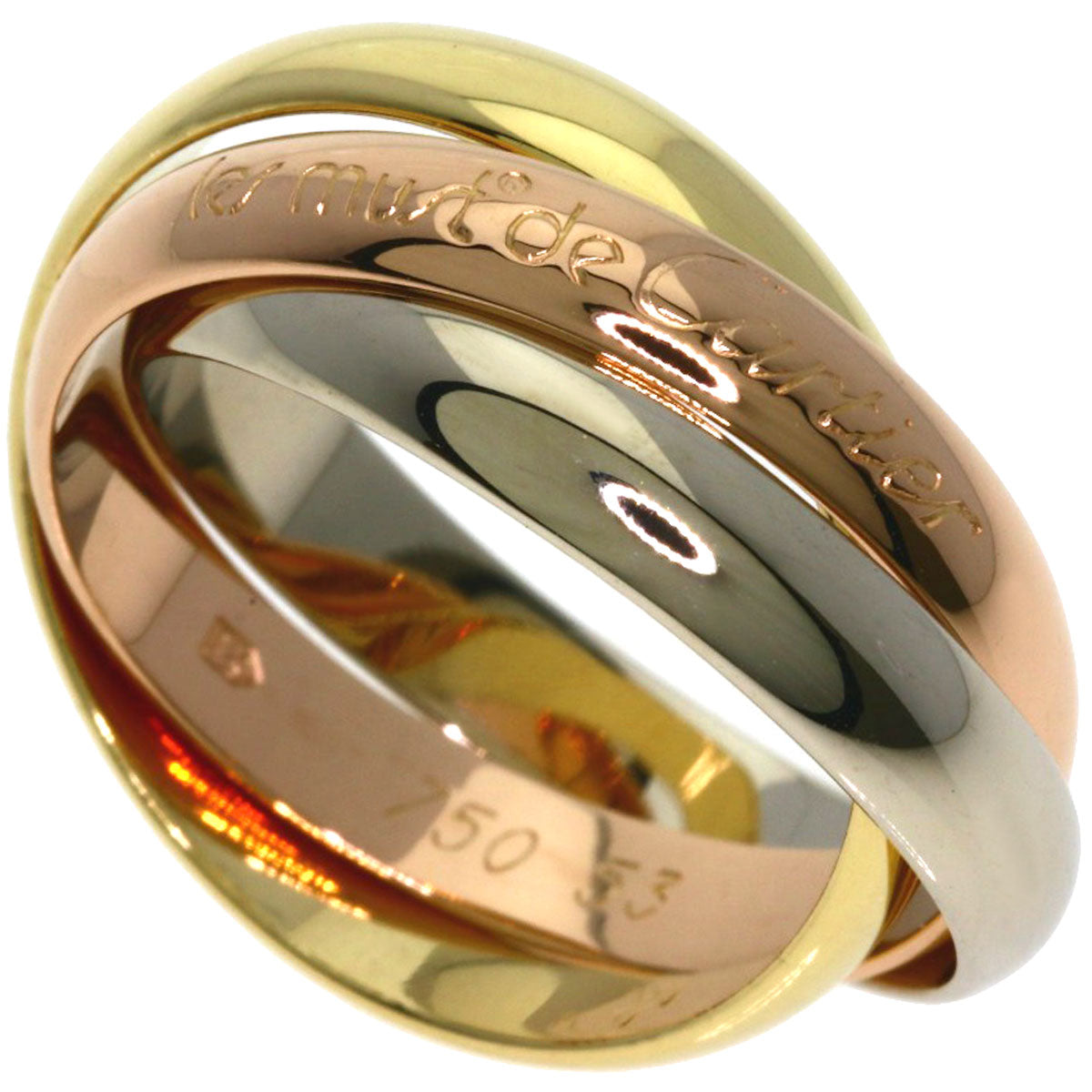 CARTIER Trinity #53 Ring K18 Yellow Gold K18 White GoldLadies [Used]