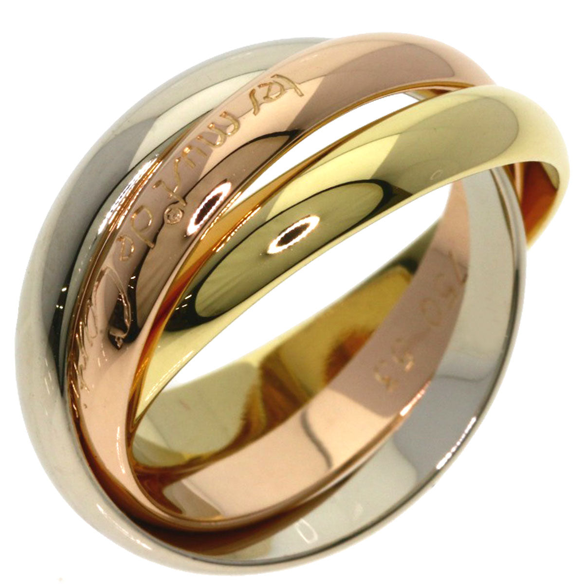 CARTIER Trinity #53 Ring K18 Yellow Gold K18 White GoldLadies [Used]
