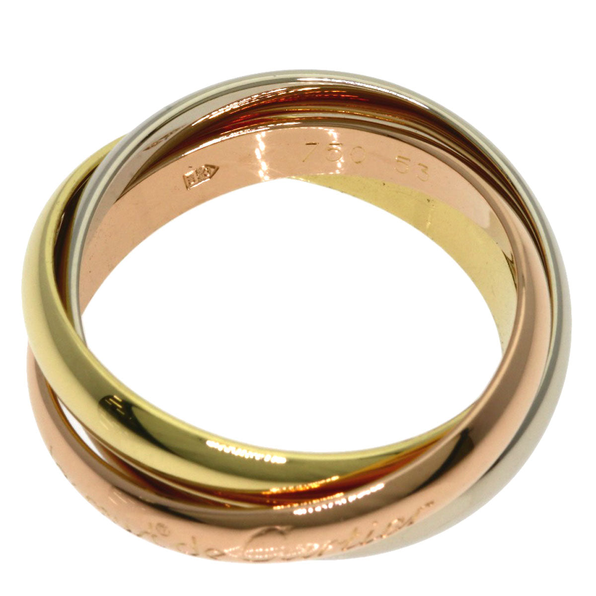 CARTIER Trinity #53 Ring K18 Yellow Gold K18 White GoldLadies [Used]