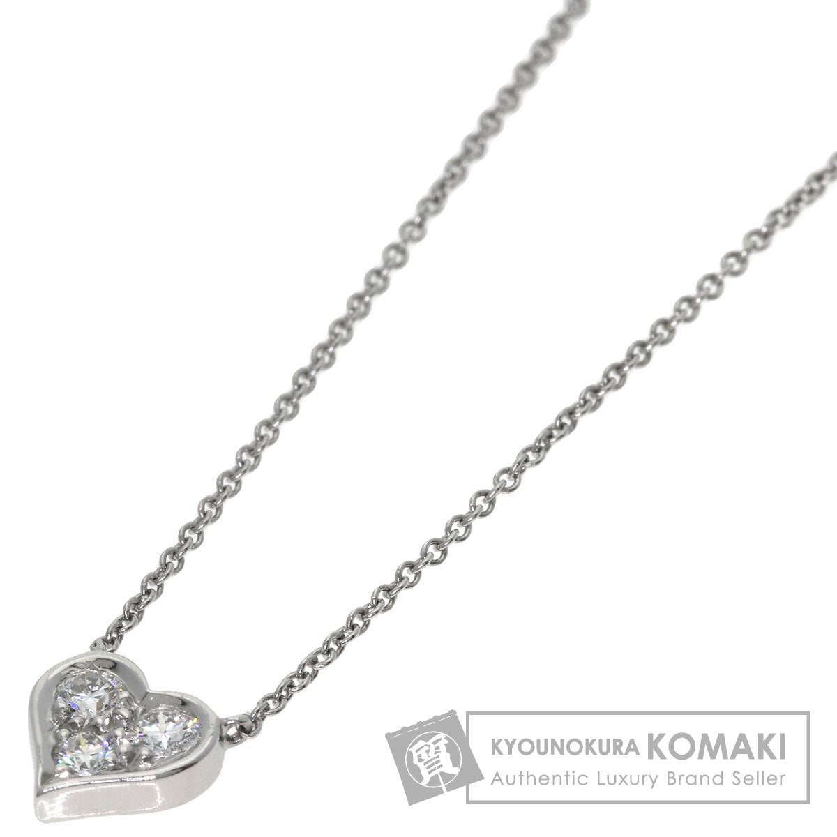 TIFFANY&Co. Sentimental Heart Diamond Necklace Platinum PT950 Ladies [Used]