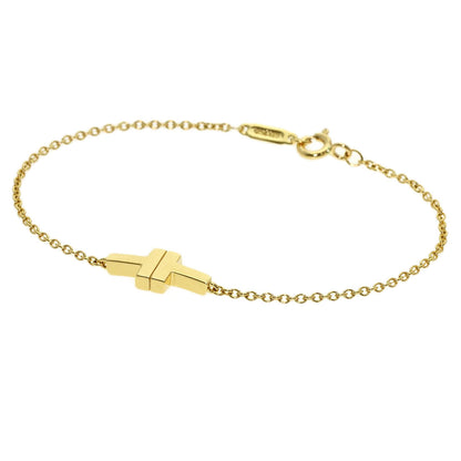 TIFFANY&Co. T TWO Single Chain Bracelet K18 Yellow Gold Ladies [Used]