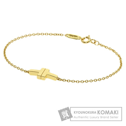 TIFFANY&Co. T TWO Single Chain Bracelet K18 Yellow Gold Ladies [Used]