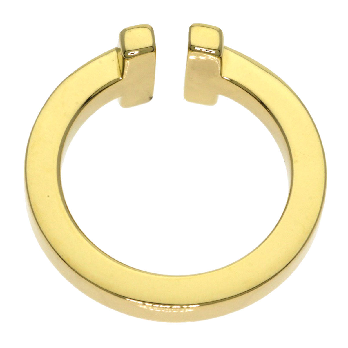 TIFFANY&Co. T square Ring K18 Yellow Gold Ladies [Used]