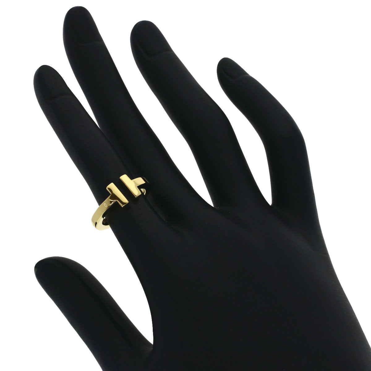 TIFFANY&Co. T square Ring K18 Yellow Gold Ladies [Used]