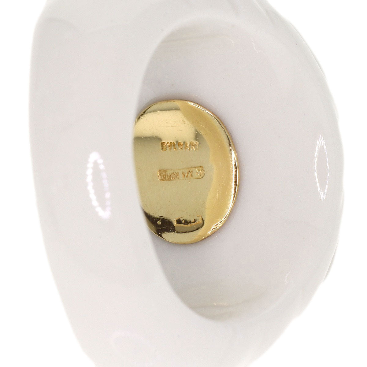 BVLGARI Chandra Blue Topaz Ring K18 Yellow Gold Ladies [Used]