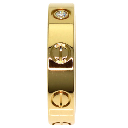 CARTIER Mini Love Ring with 1 Diamond, Size #48 Ring K18 Yellow Gold Ladies [Used]