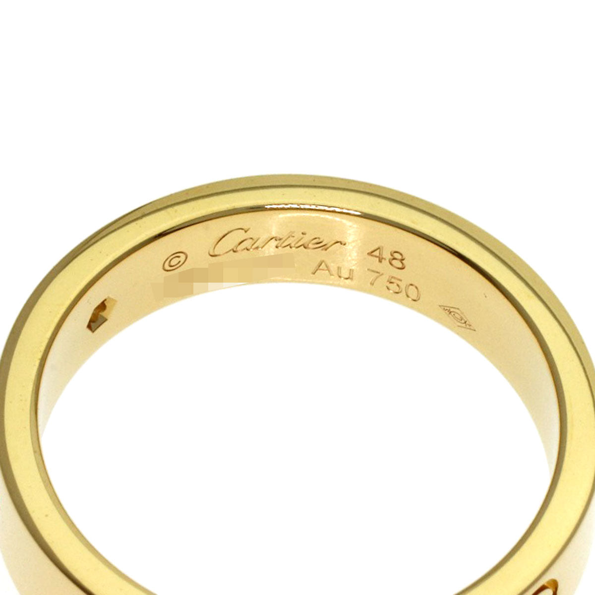 CARTIER Mini Love Ring with 1 Diamond, Size #48 Ring K18 Yellow Gold Ladies [Used]