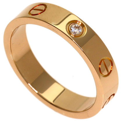 CARTIER love ring 1P Diamond #50 Ring K18 Pink Gold Ladies [Used]