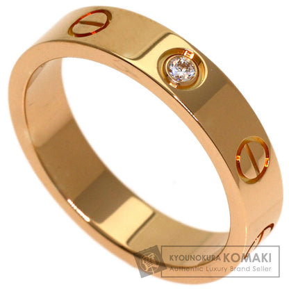 CARTIER love ring 1P Diamond #50 Ring K18 Pink Gold Ladies [Used]