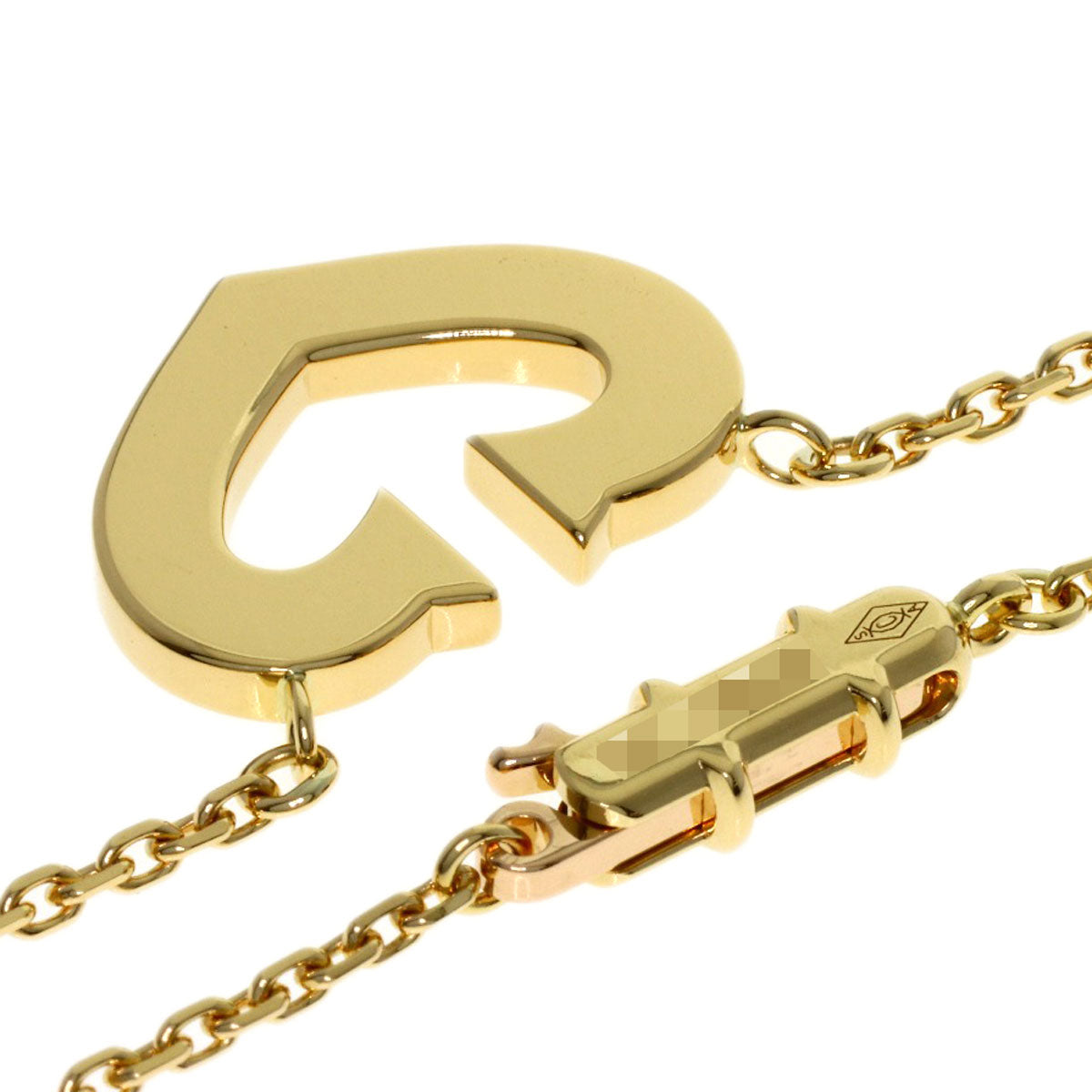CARTIER C heart Necklace K18 Yellow Gold Ladies [Used]