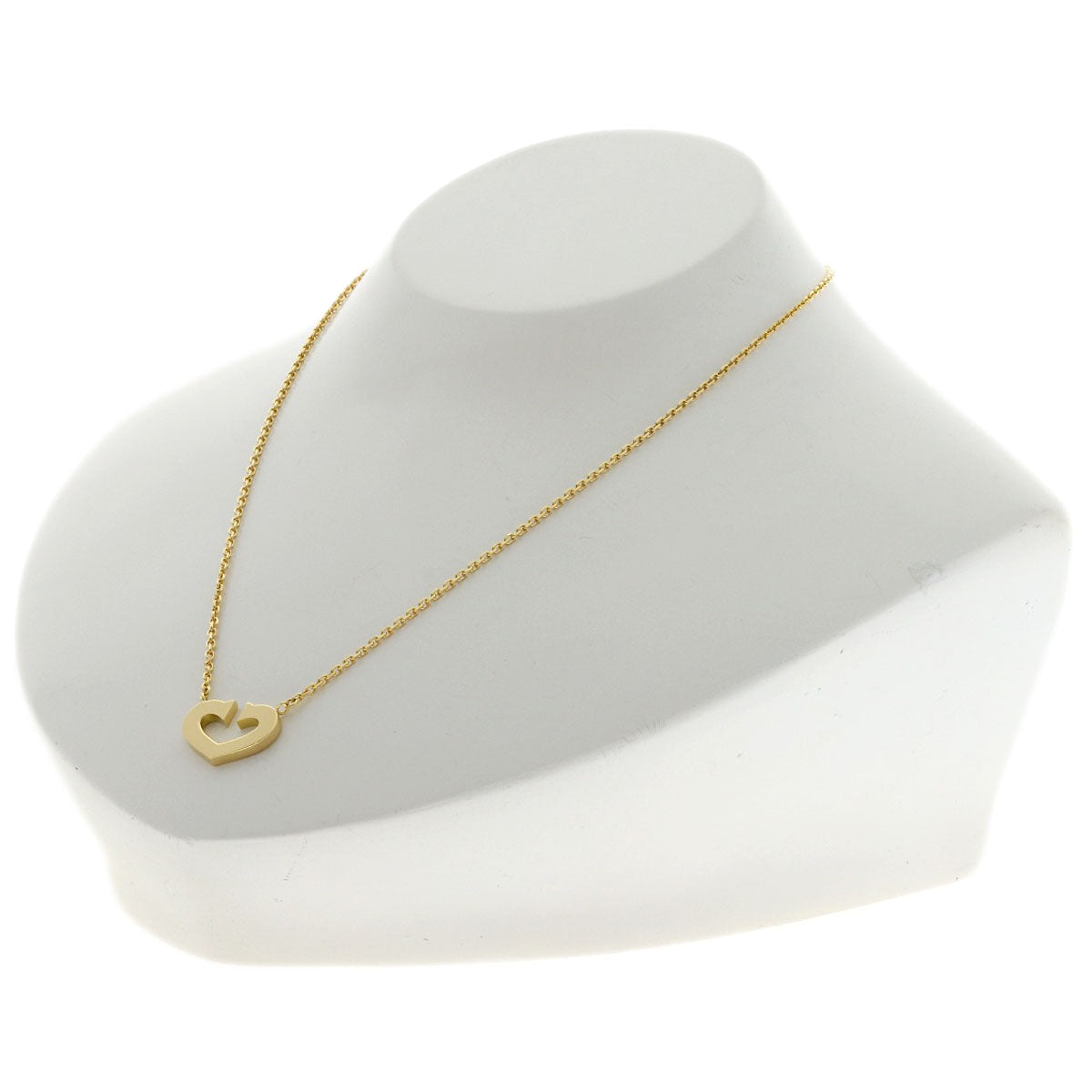 CARTIER C heart Necklace K18 Yellow Gold Ladies [Used]