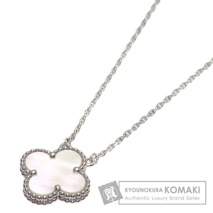 Van Cleef & Arpels Vintage Alhambra Shell Necklace K18 White Gold Ladies [Used]