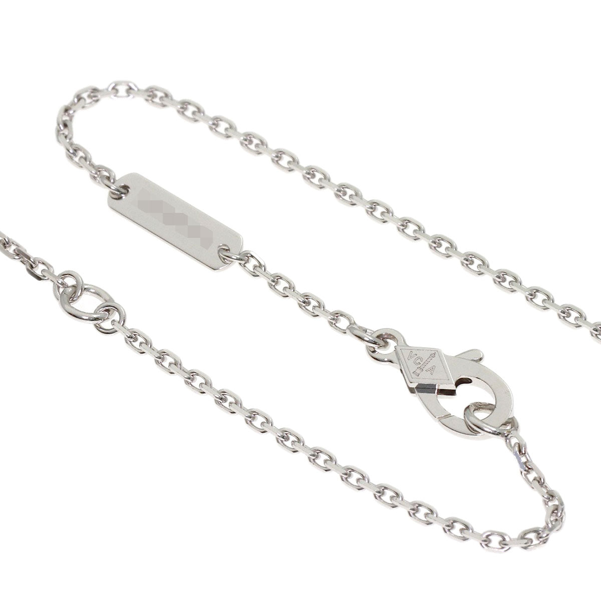 Van Cleef & Arpels Vintage Alhambra Shell Necklace K18 White Gold Ladies [Used]